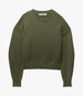 Another Tomorrow Cashmere Knit Sweatshirt in Moss – Cashmere Women's Knitwear
