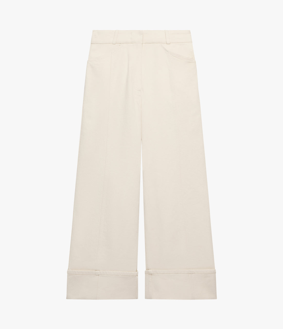 Denim Cuff Pant | Ecru
