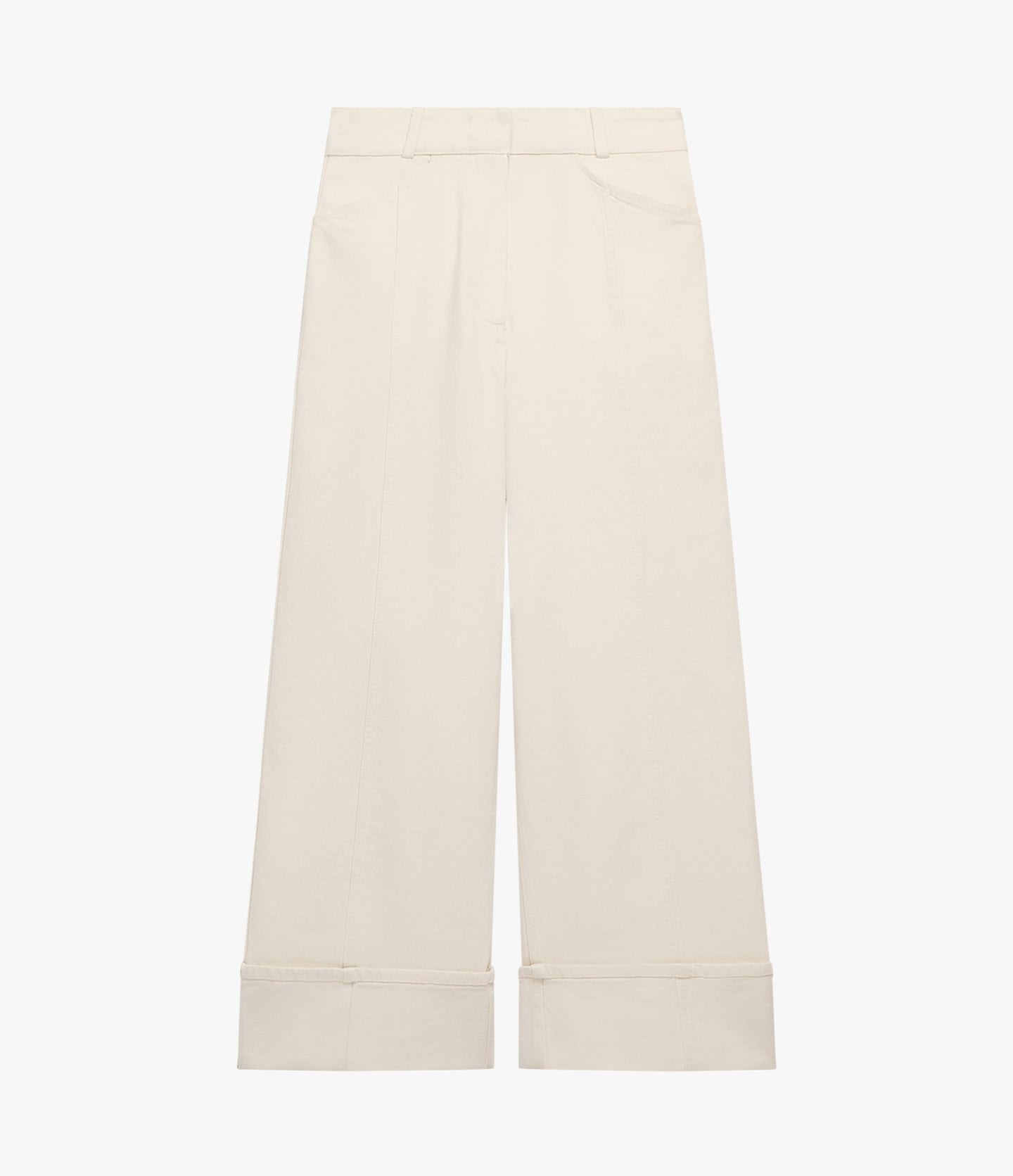 Denim Cuff Pant | Ecru