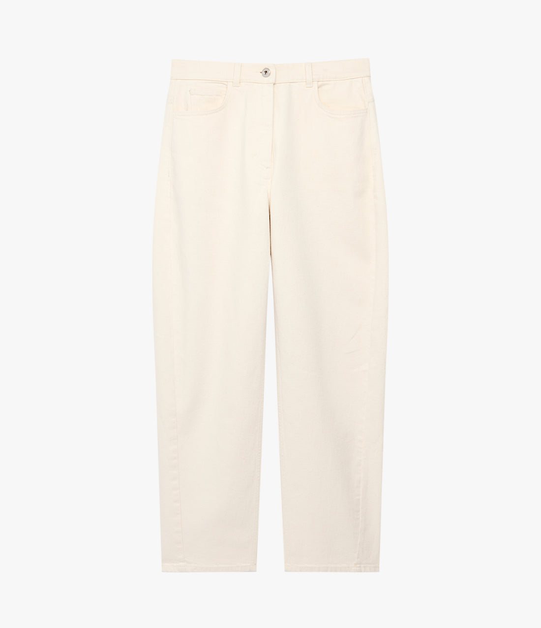 Denim Curved Pant | Ecru