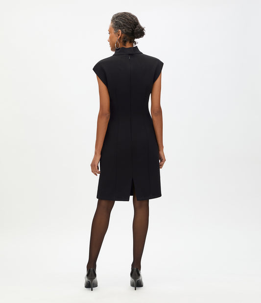 Another Tomorrow Double Face Cowl Dress in Black – Wool Women's Dress