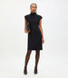 Double Face Cowl Dress | Black