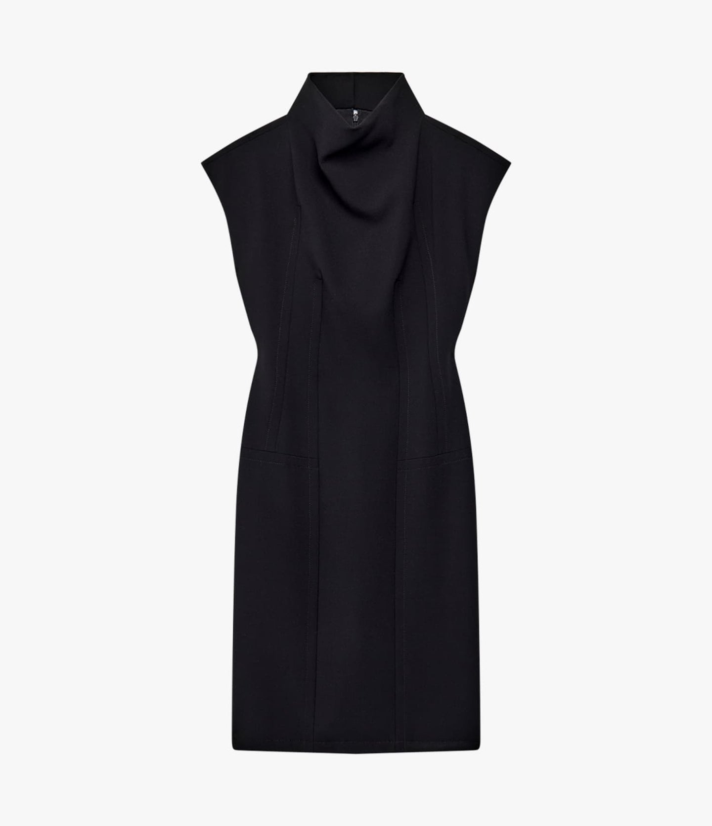 Another Tomorrow Double Face Cowl Dress in Black – Wool Women's Dress