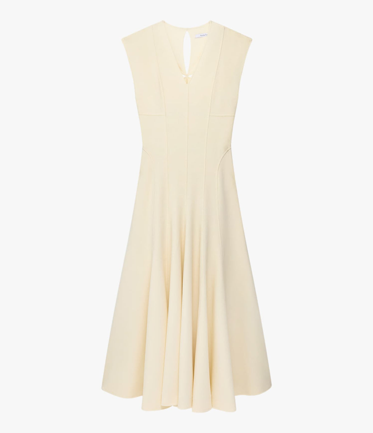 Another Tomorrow Double Face Cutout Dress in Cream – Wool Women's Dress