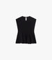 Double Face Godet Top | Black