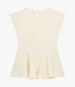 Another Tomorrow Double Face Godet Top in Cream – Wool Women's Top