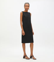 Double Face Sheath Dress | Black