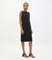 Double Face Sheath Dress | Black