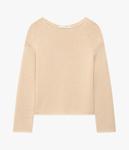 Draped Knit Sweater | Sand