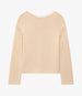 Another Tomorrow Draped Knit Sweater in Sand – Cotton Women's Knitwear