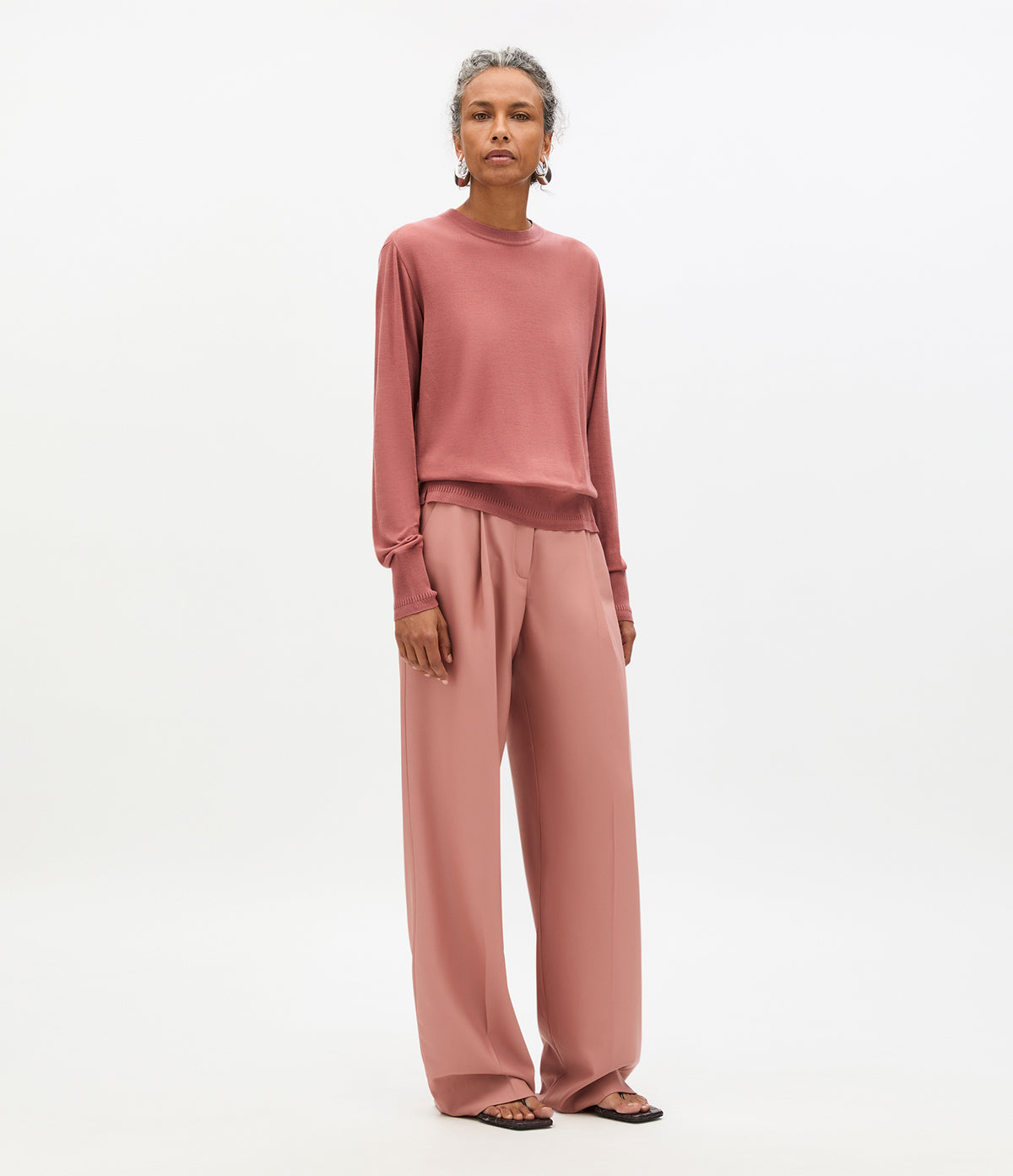 Another Tomorrow Featherweight Crew in Earth – Wool