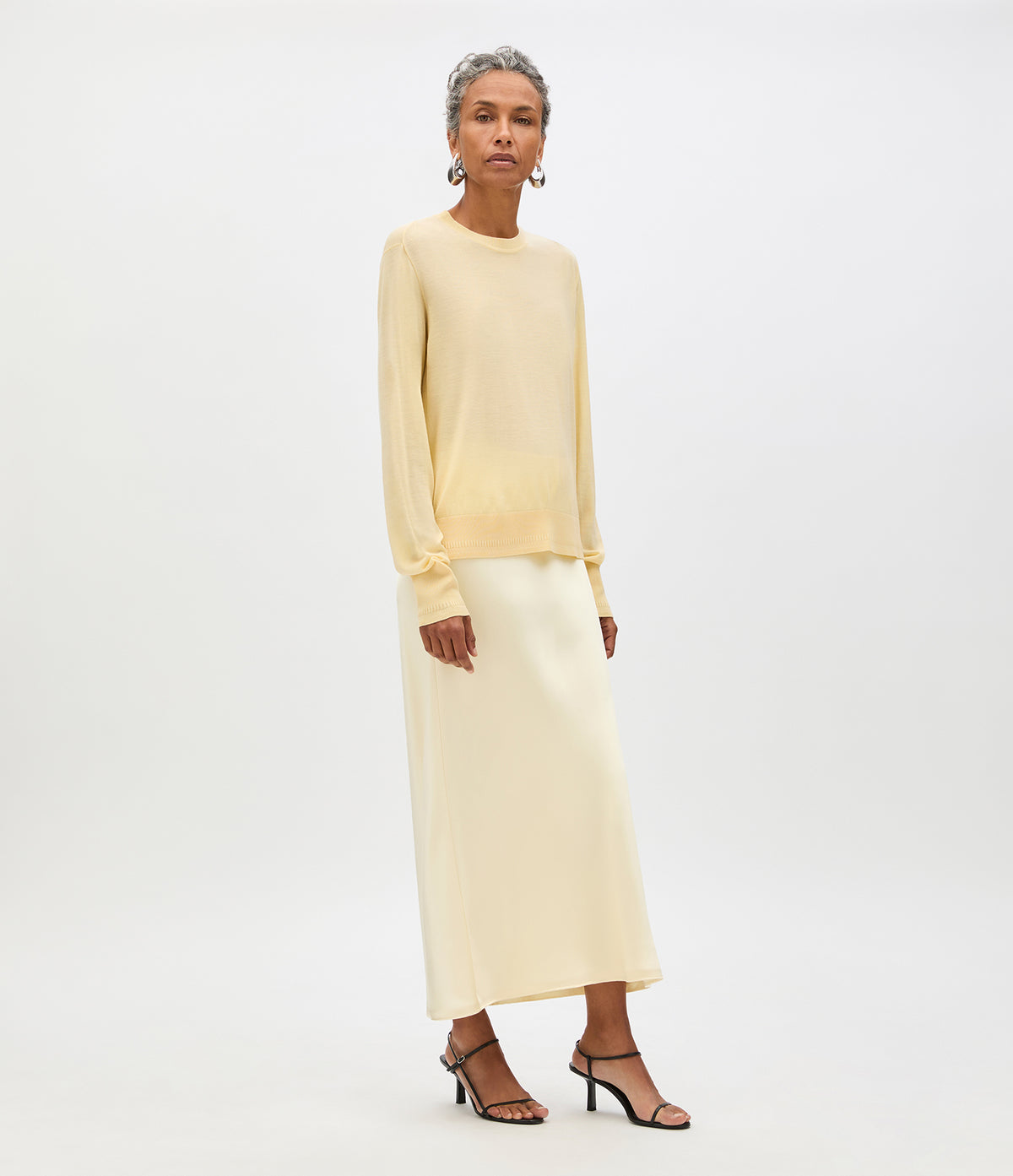 Another Tomorrow Featherweight Crew in Butter – Wool