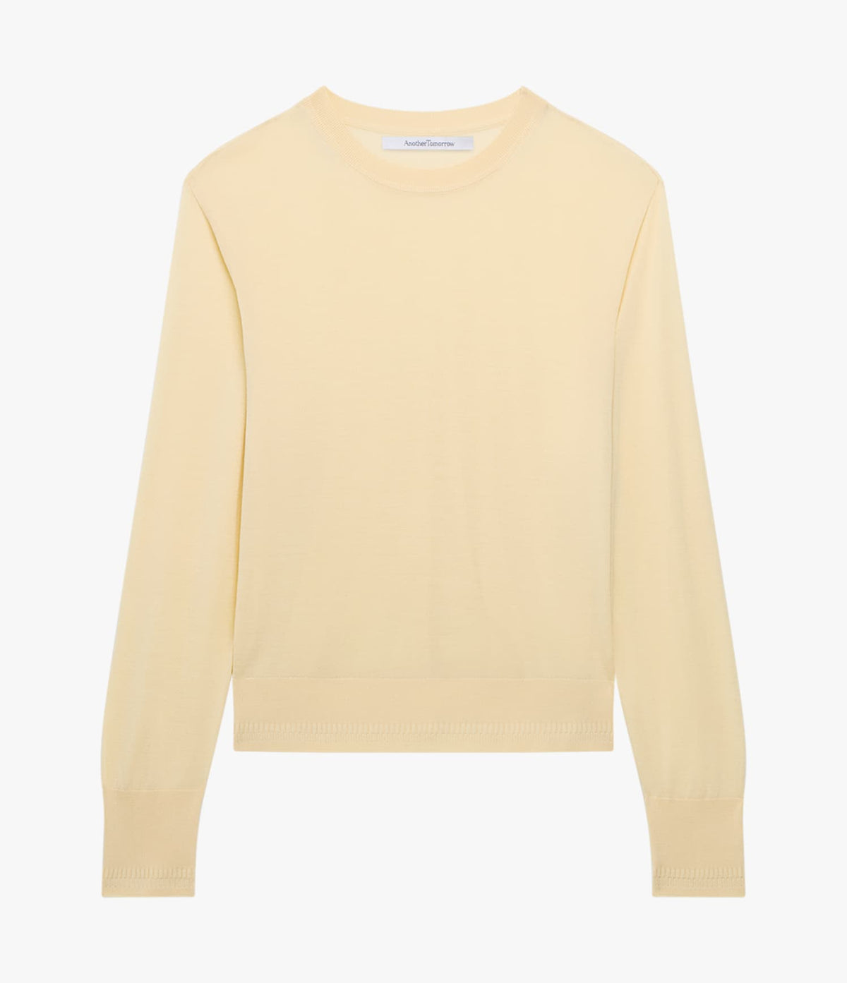 Another Tomorrow Featherweight Crew in Butter – Wool