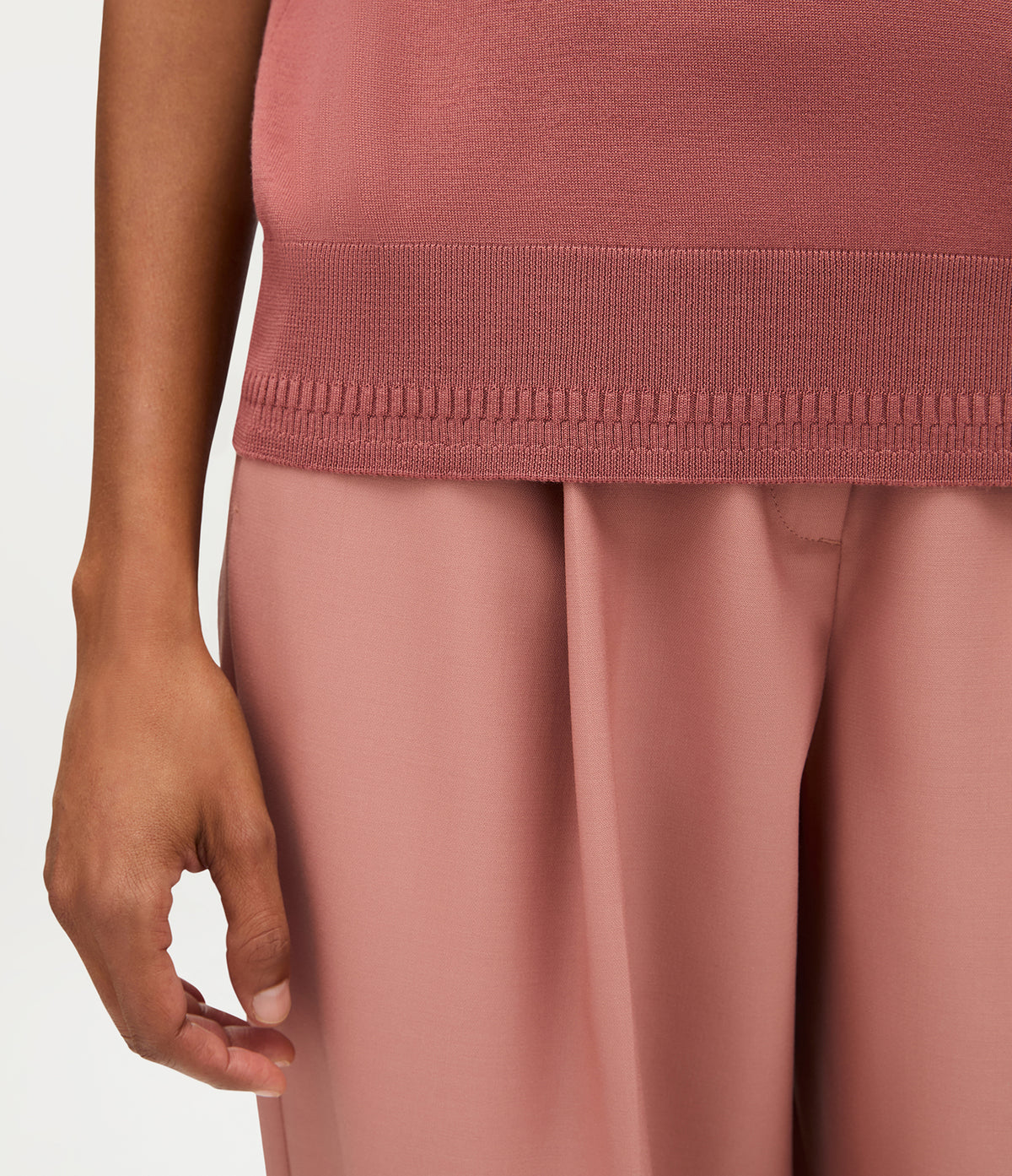 Another Tomorrow Featherweight Shell in Earth – Wool Women's Top