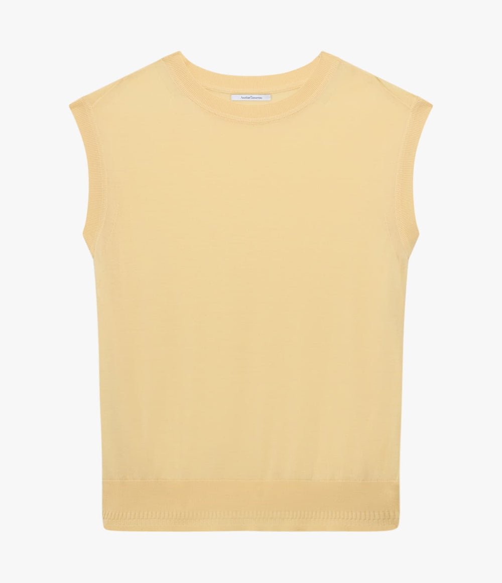 Another Tomorrow Featherweight Shell in Butter – Wool Women's Top