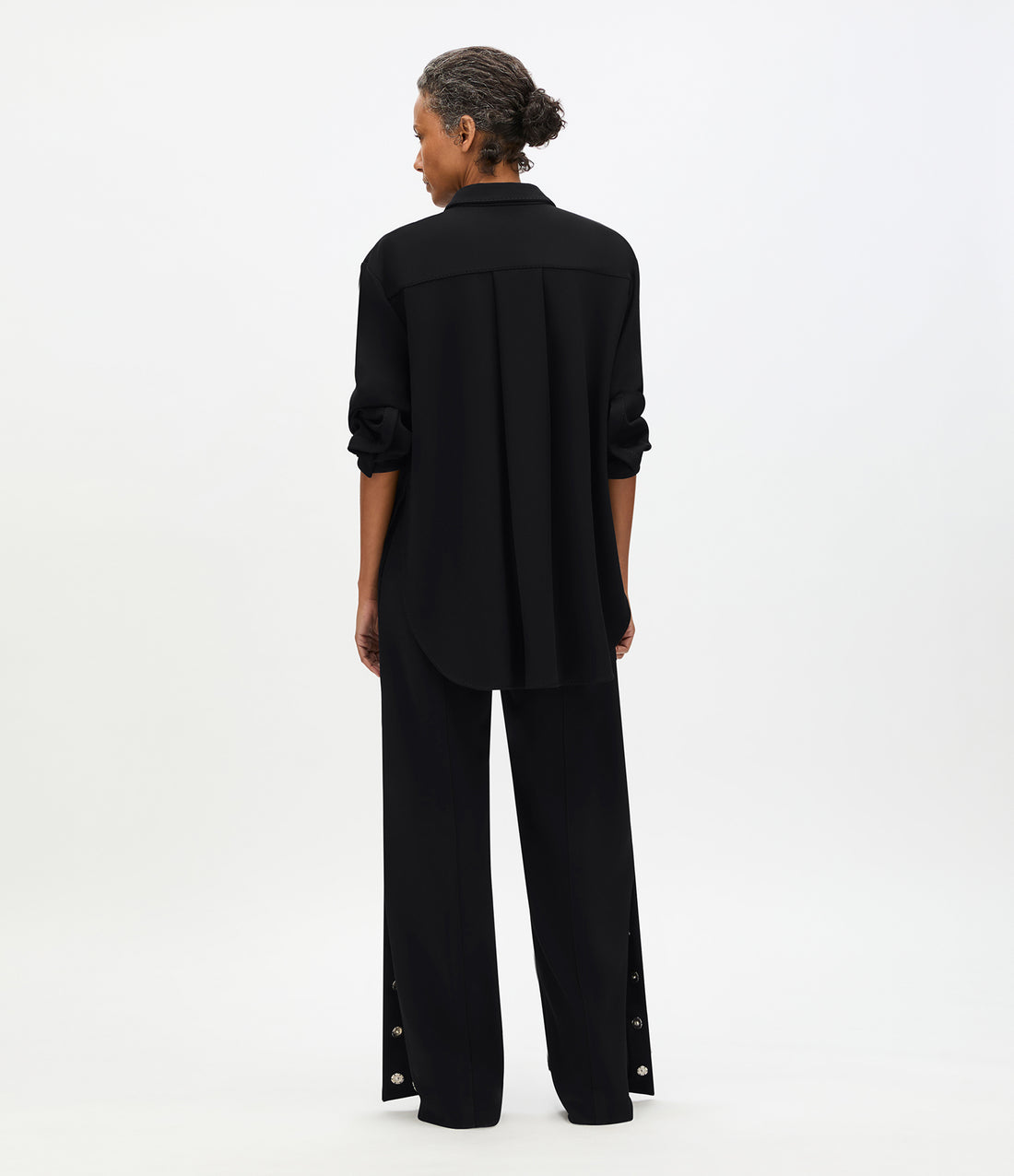 Fluid Jersey Blouse | Black