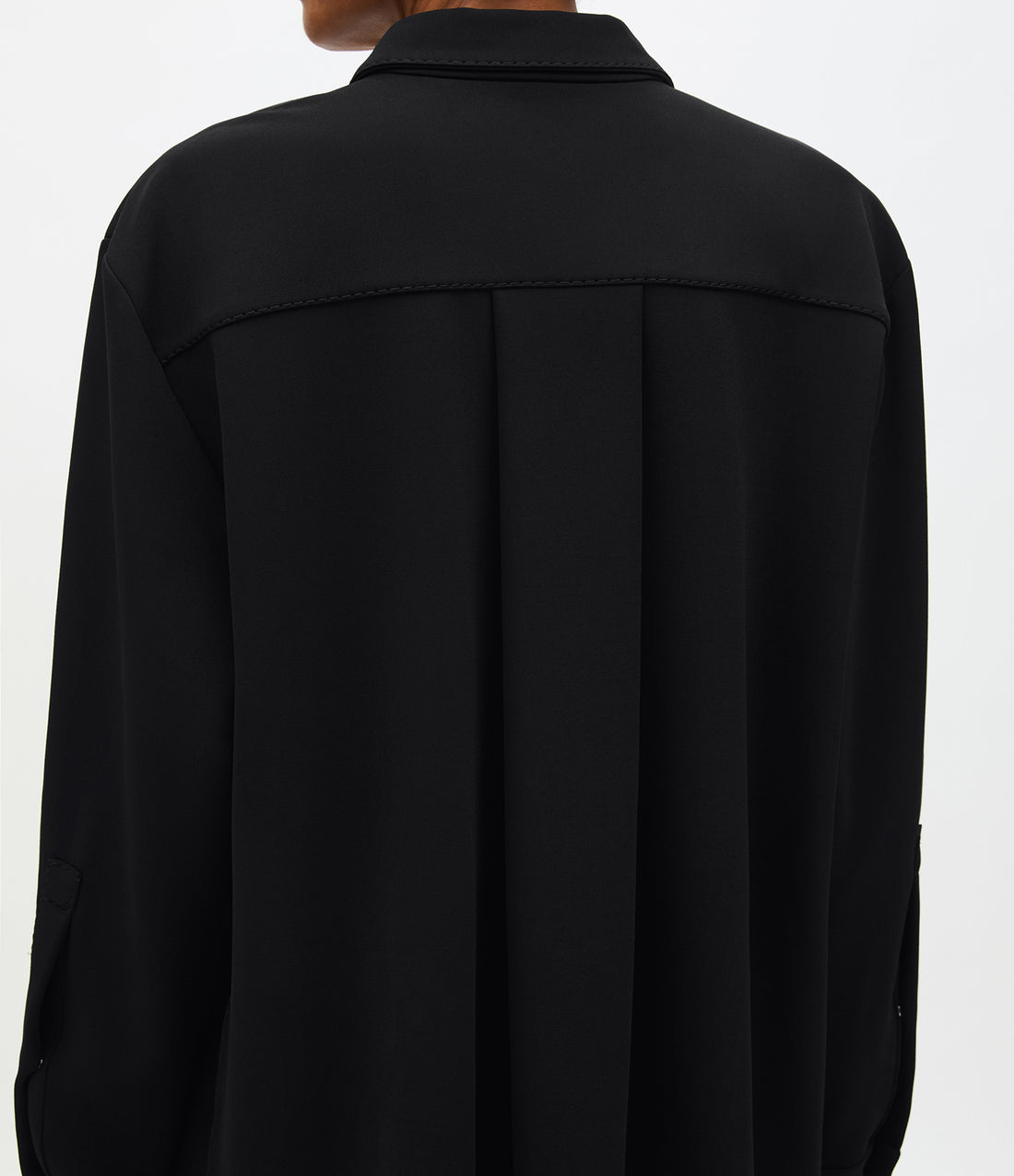Fluid Jersey Blouse | Black