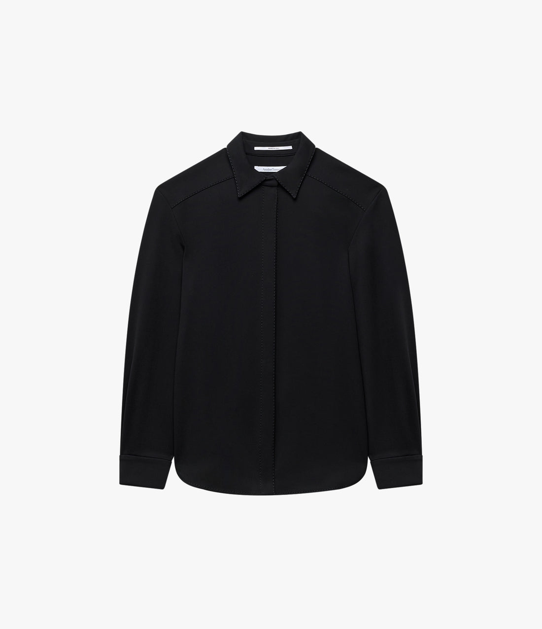 Fluid Jersey Blouse | Black