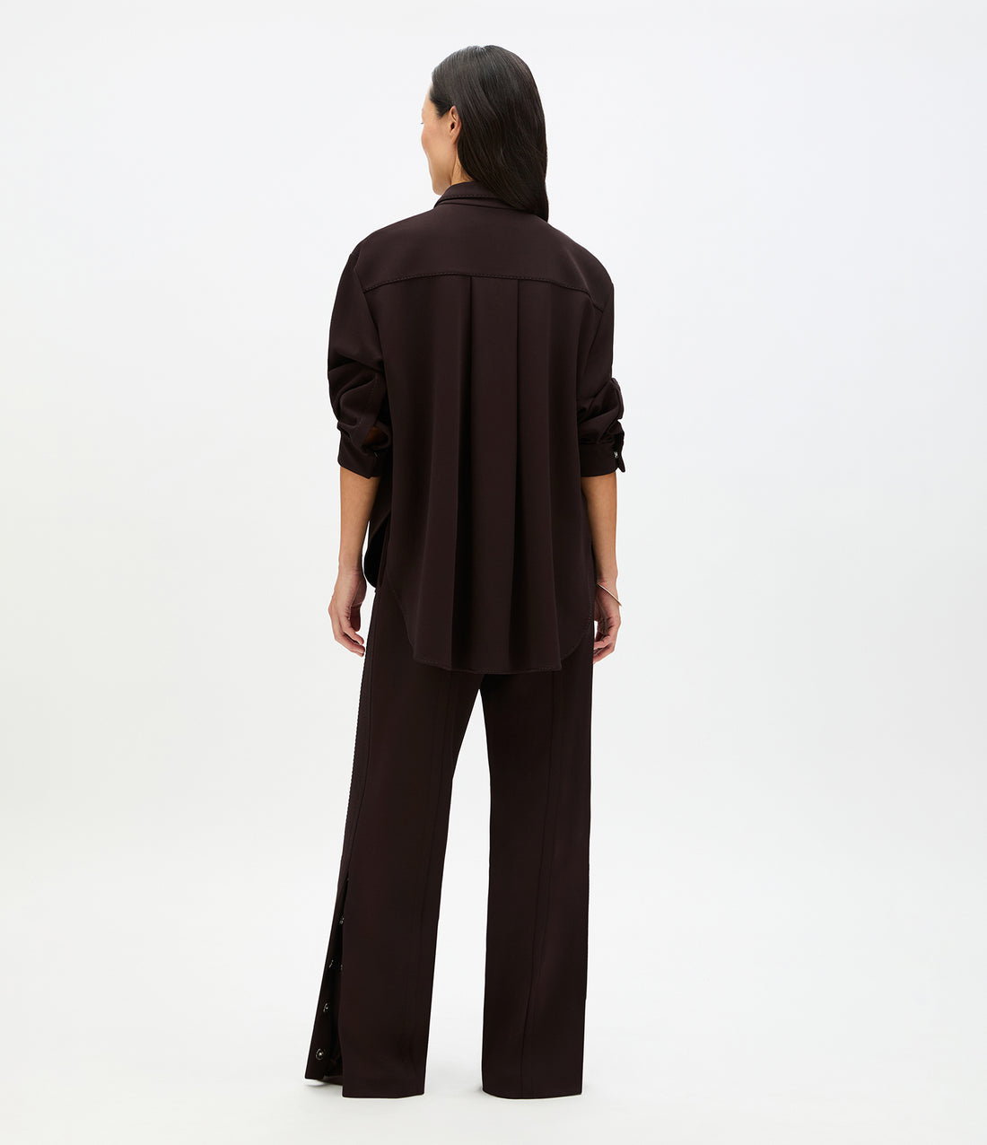 Fluid Jersey Blouse | Dark Chocolate