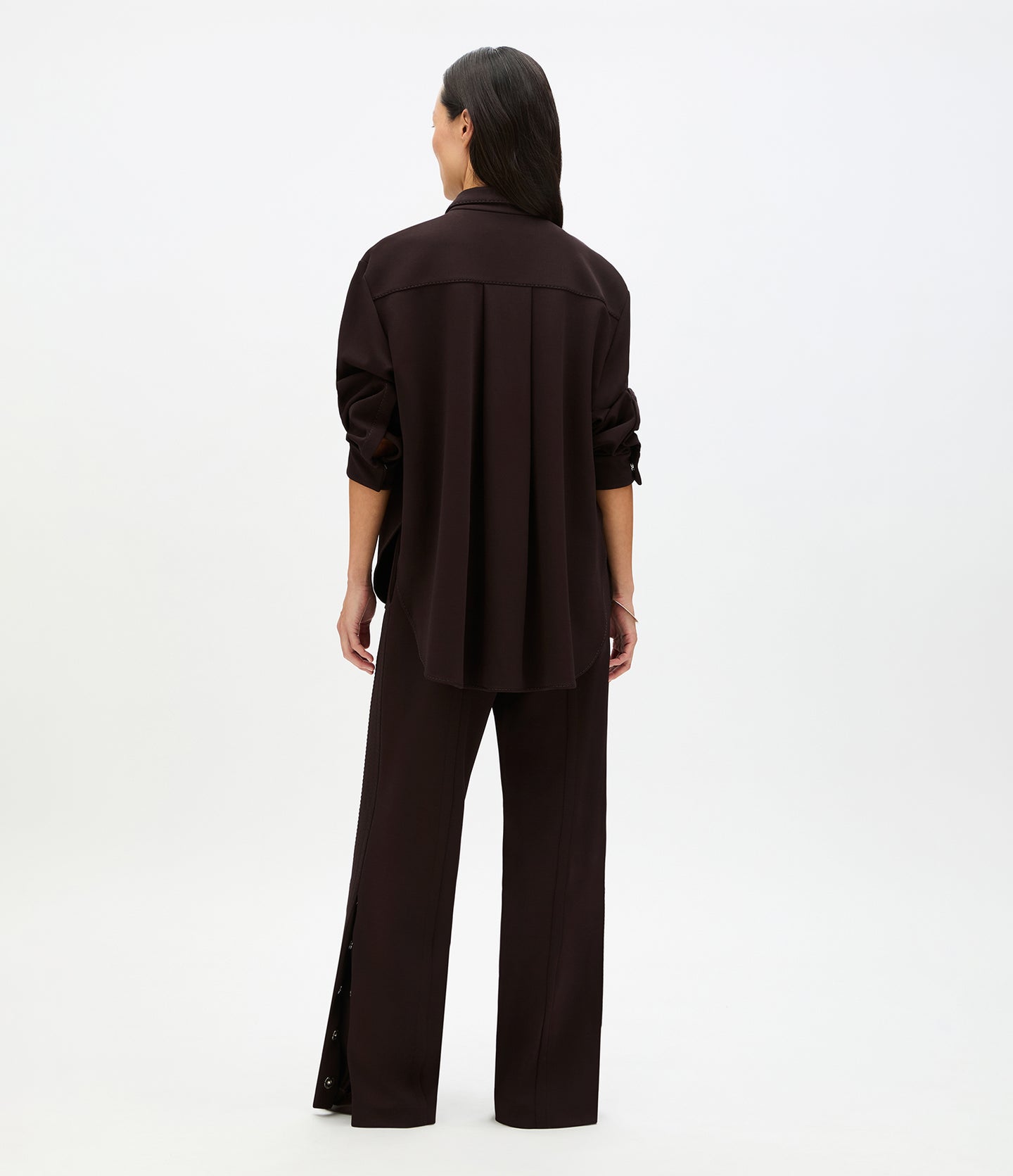 Fluid Jersey Blouse | Dark Chocolate