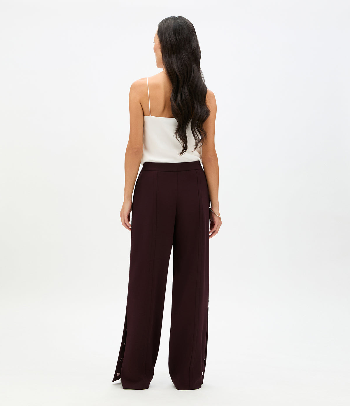 Another Tomorrow Fluid Jersey Track Pant in Dark Chocolate – Viscose Women's Trousers
