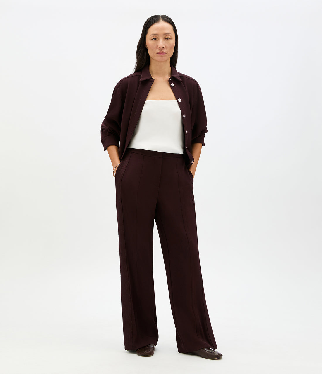 Fluid Jersey Track Pant | Dark Chocolate