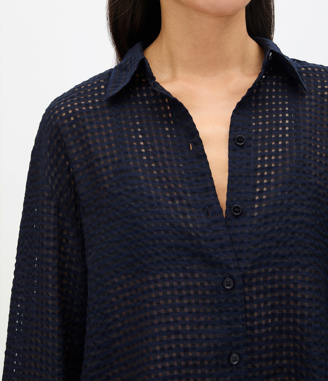 Gingham Blouse | Black