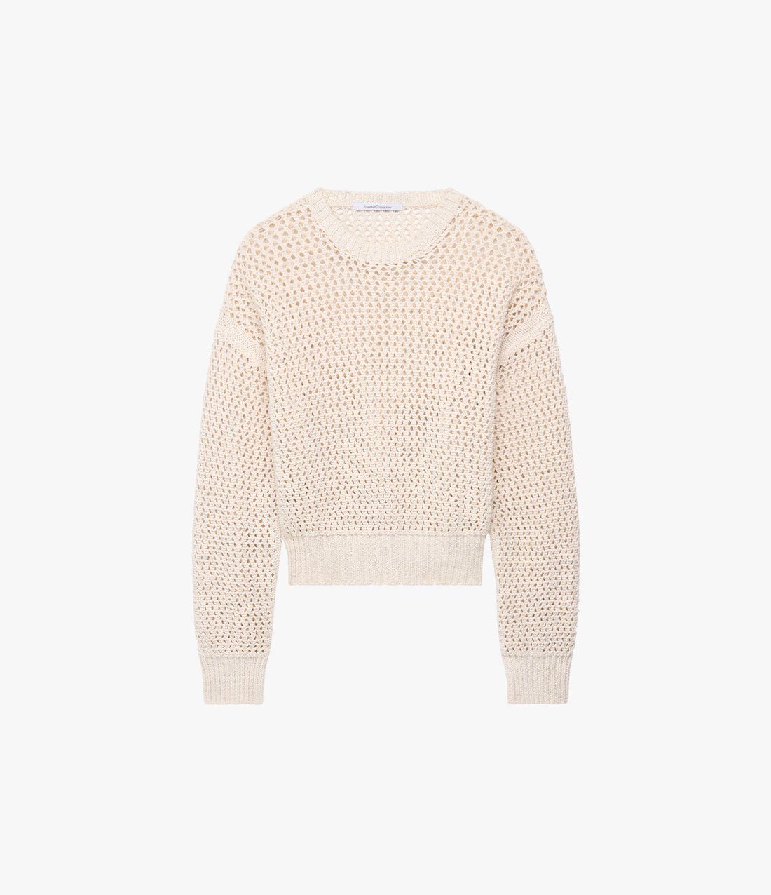 Open Knit Crewneck | Ecru
