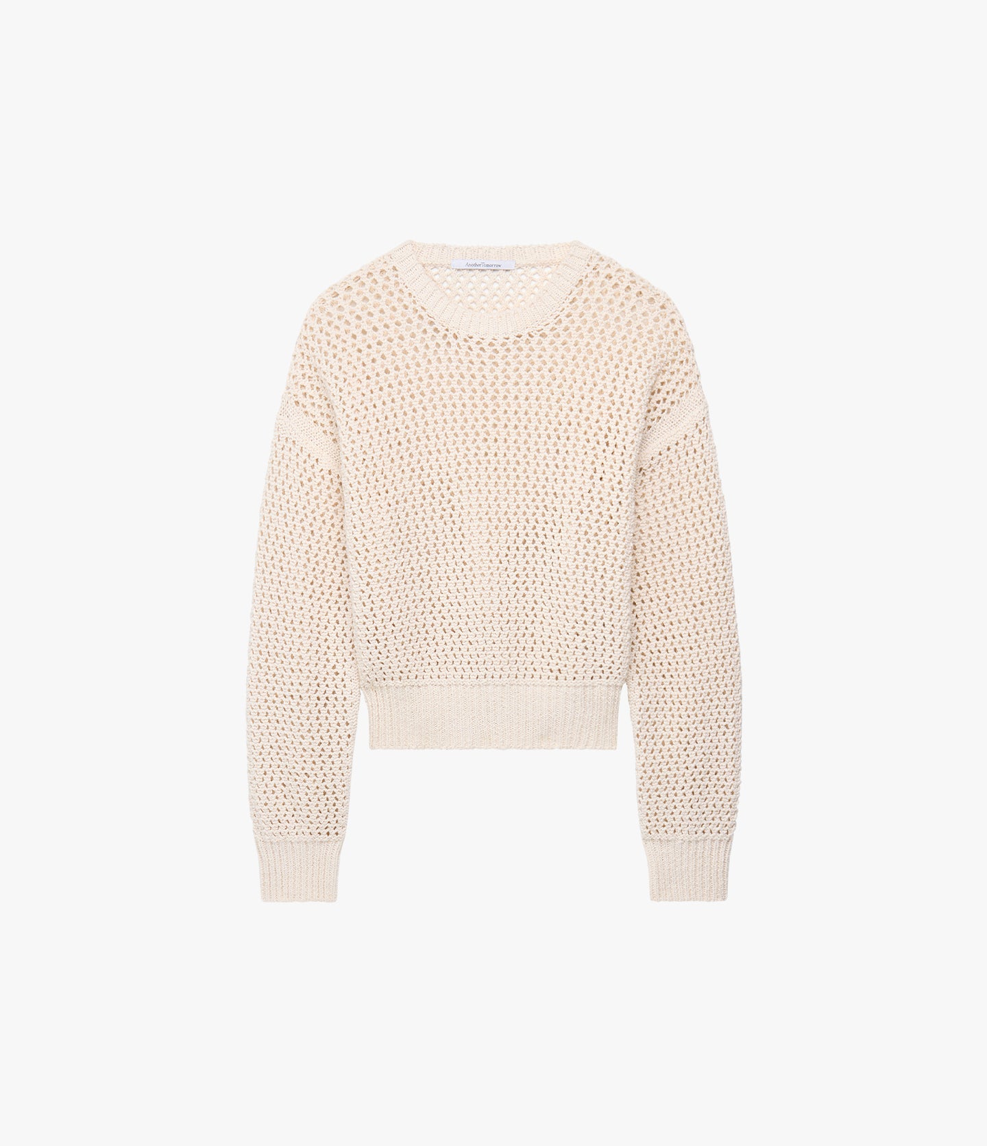 Open Knit Crewneck | Ecru
