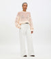Open Knit Crewneck | Ecru