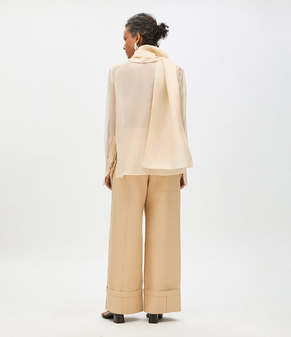 Organza Bow Blouse | Sand