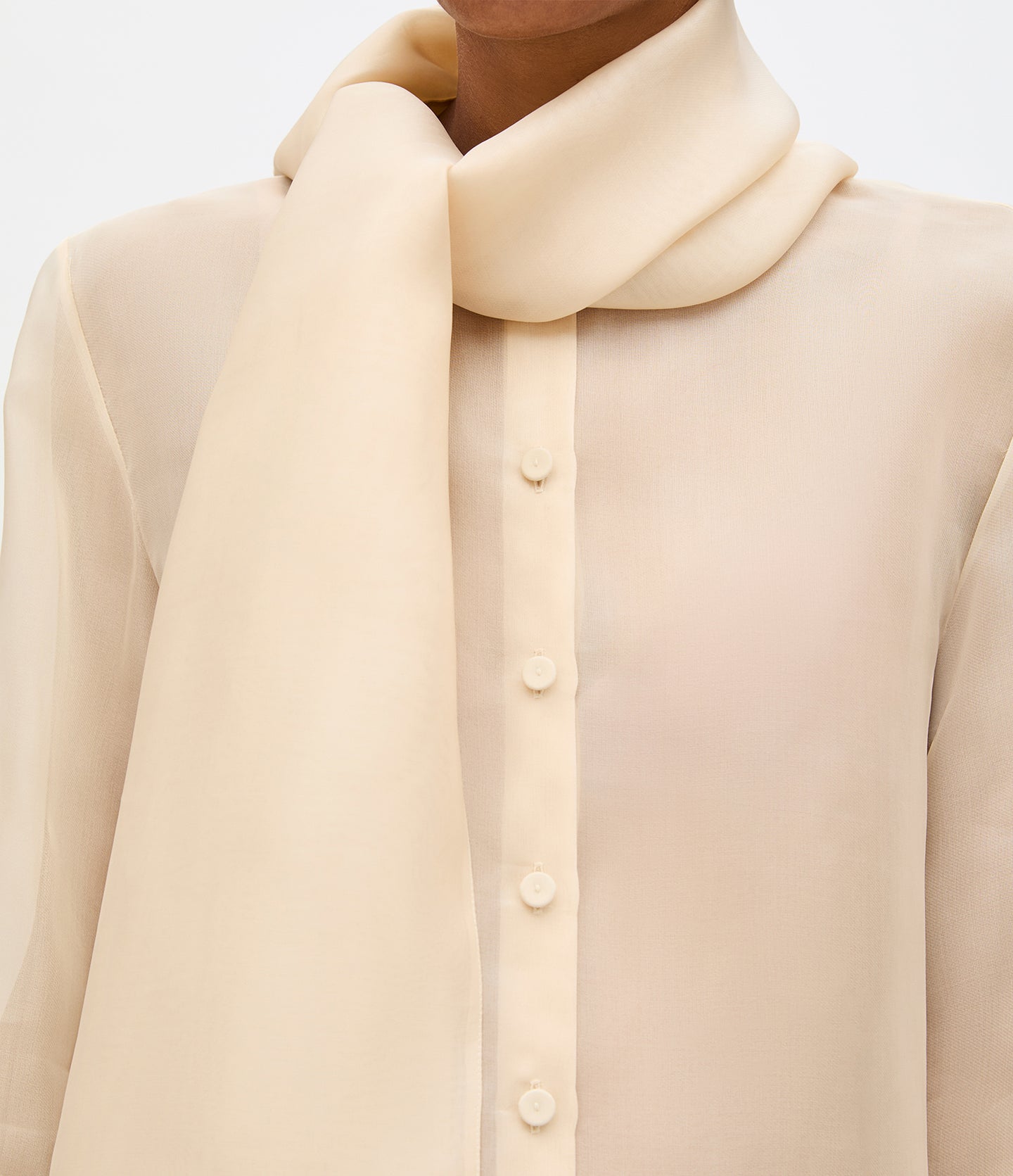 Organza Bow Blouse | Sand