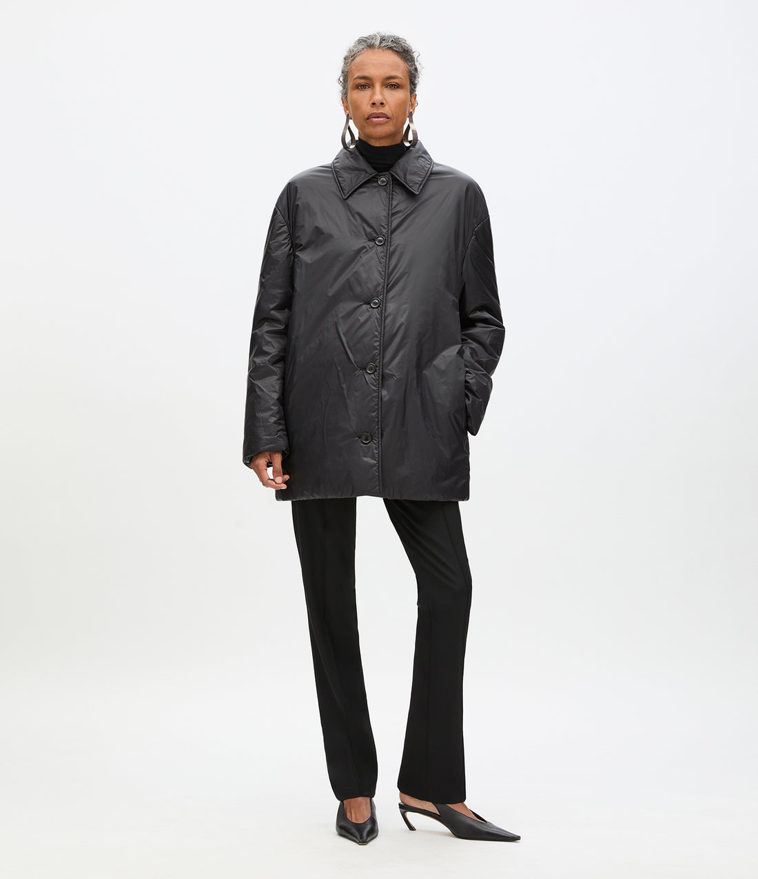 Padded Balmacaan | Black