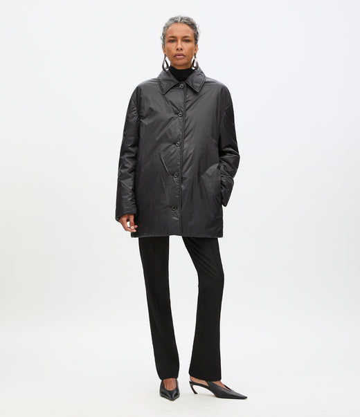 Padded Balmacaan | Black