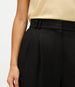 High Waisted Pleated Trouser | Black