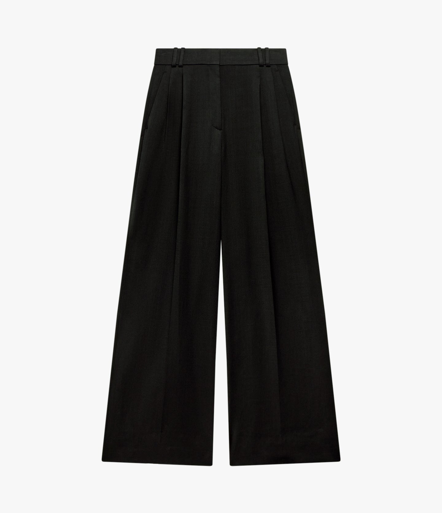 High Waisted Pleated Trouser | Black