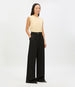 High Waisted Pleated Trouser | Black