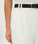High Waisted Pleated Trouser | Off White