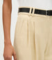 High Waisted Pleated Trouser | Sand