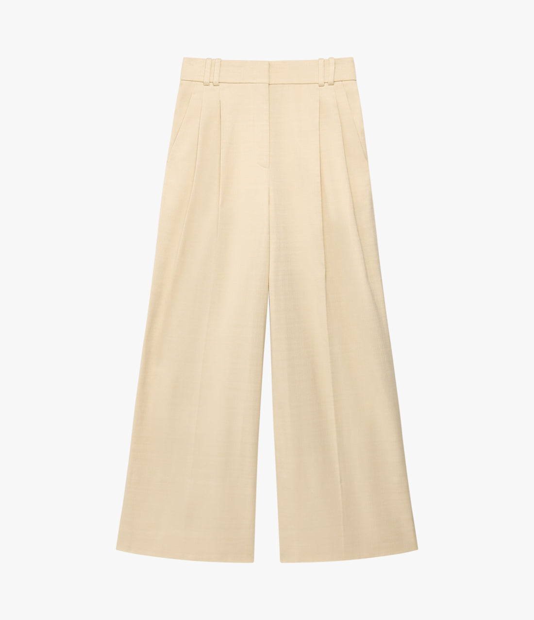 High Waisted Pleated Trouser | Sand