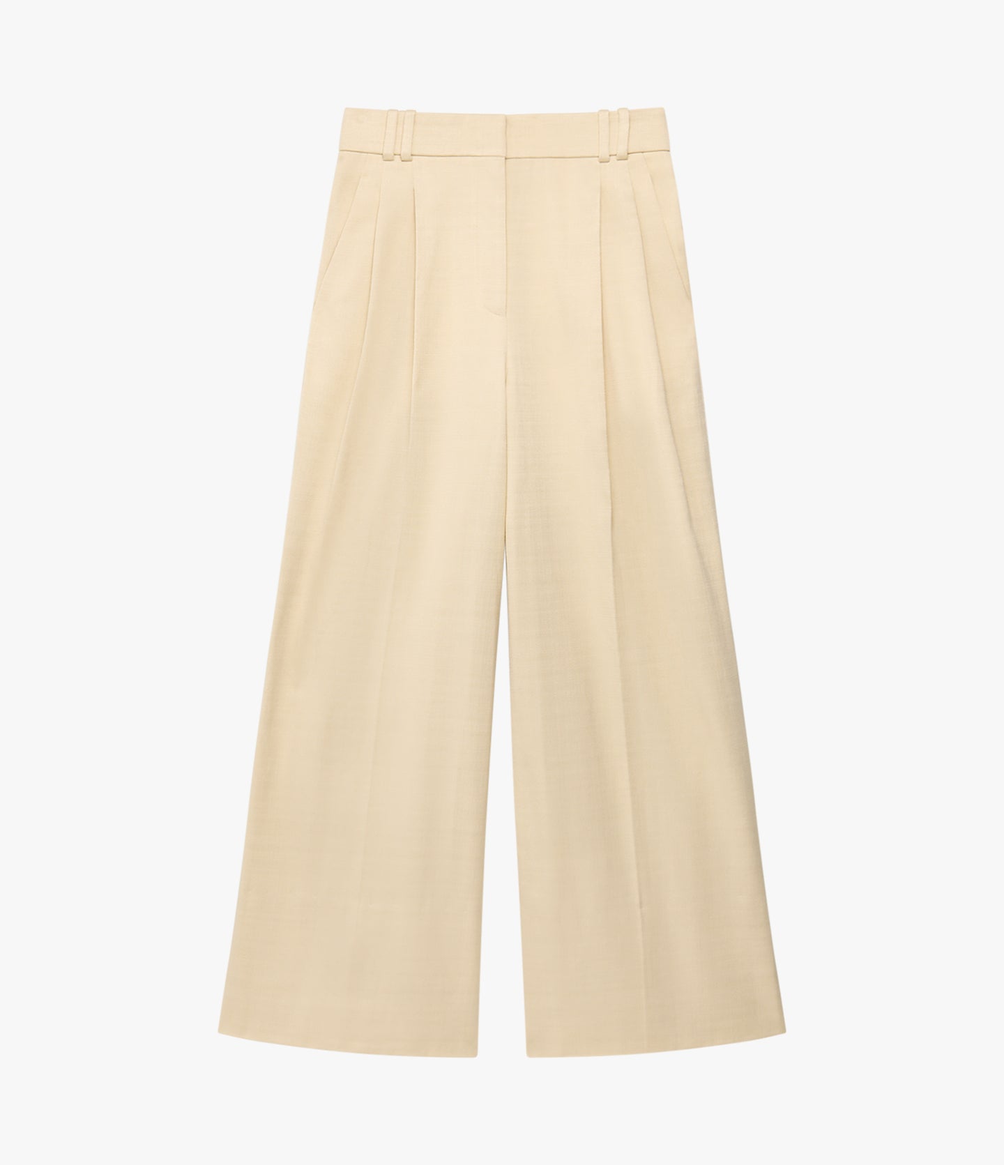 High Waisted Pleated Trouser | Sand
