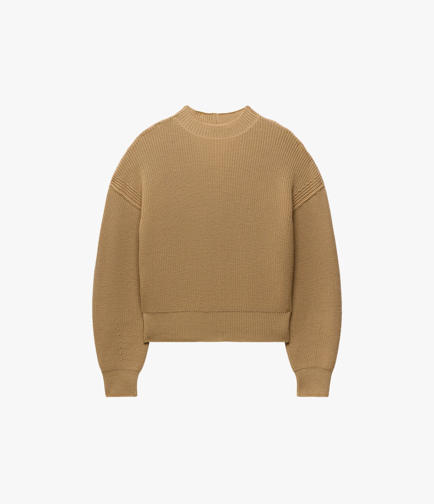 Rib Crewneck | Camel