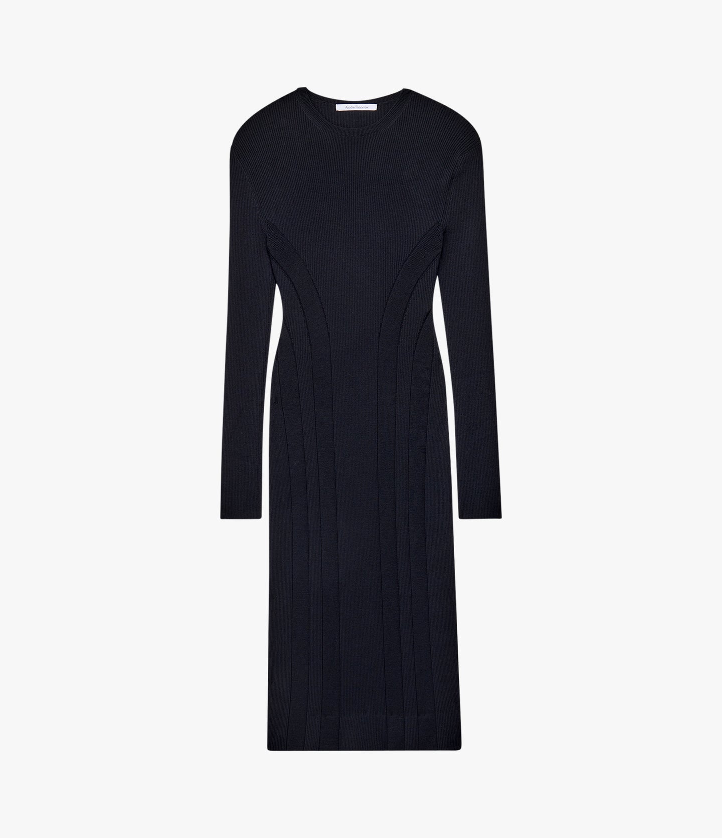 Rib Knitwear Dress | Black