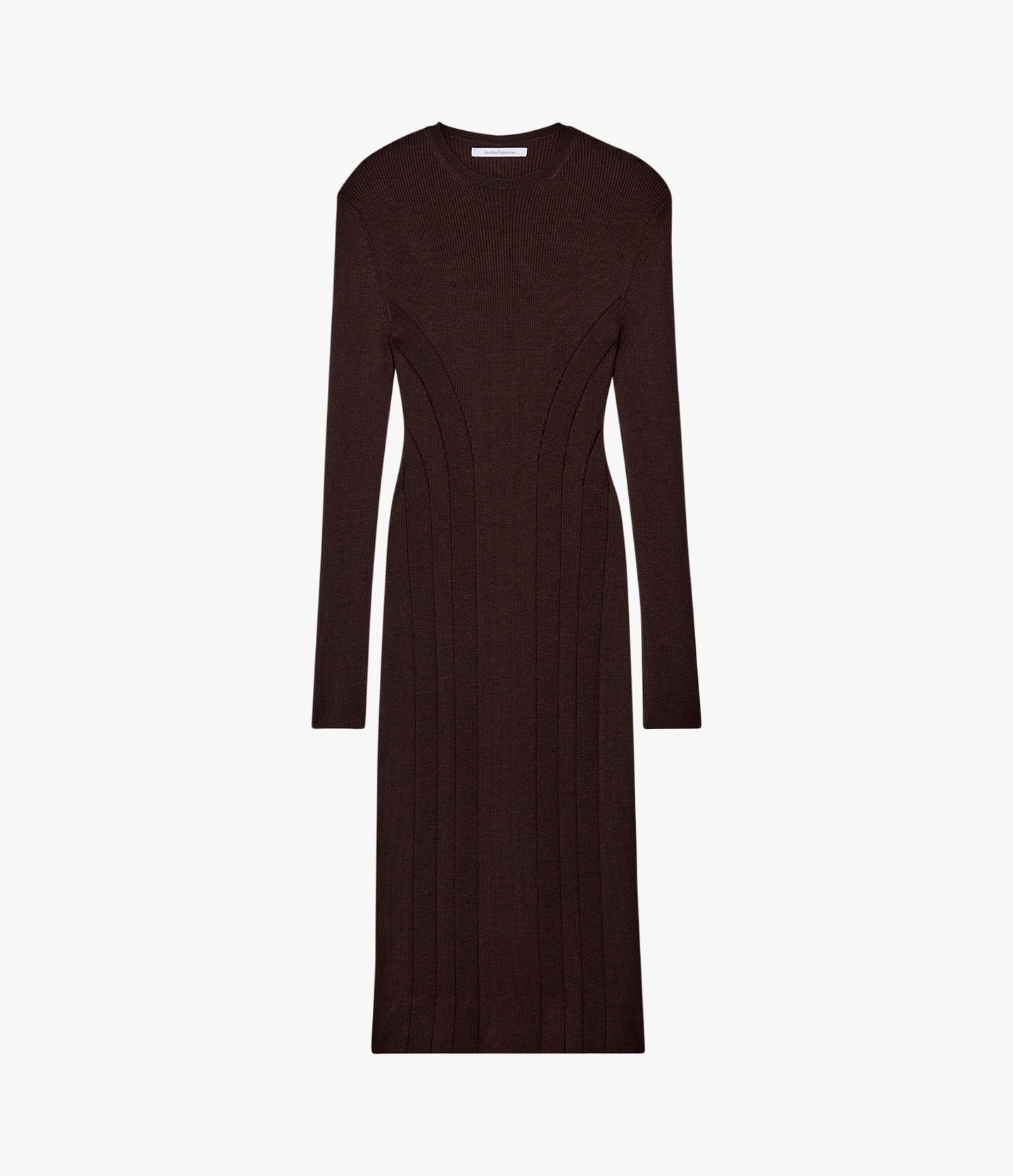 Rib Knitwear Dress | Chocolate