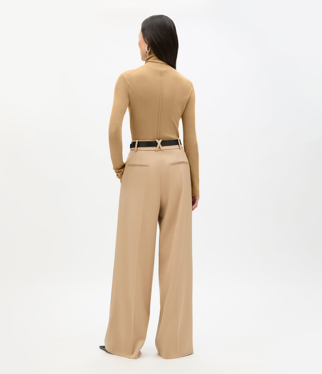 Rib Knitwear Turtleneck | Camel