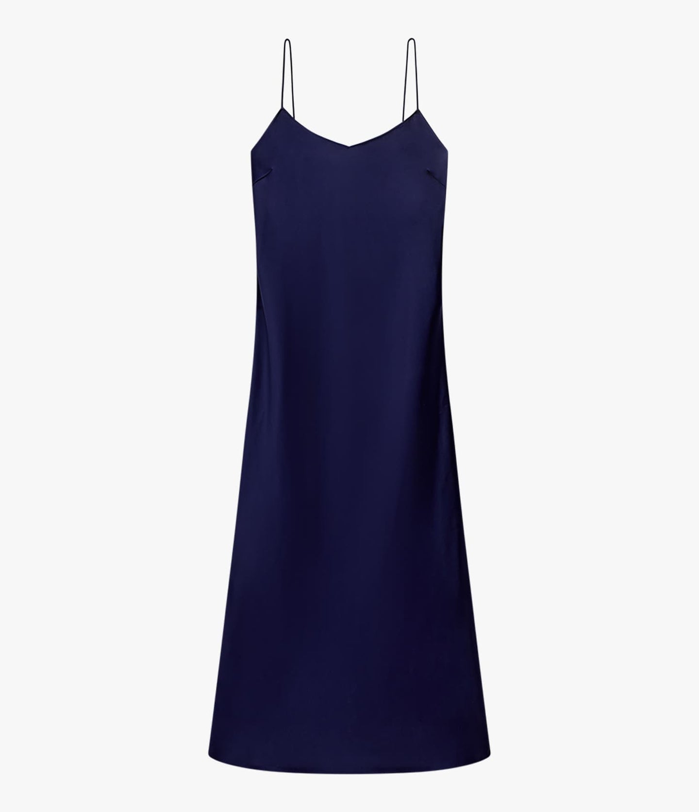 Another Tomorrow Satin Gown in Indigo – Satin Women's Dress