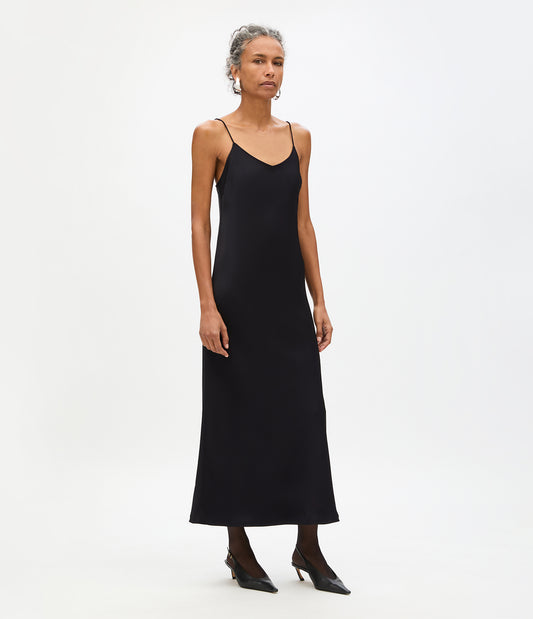 Another Tomorrow Satin Gown in Black – Satin Women's Dress