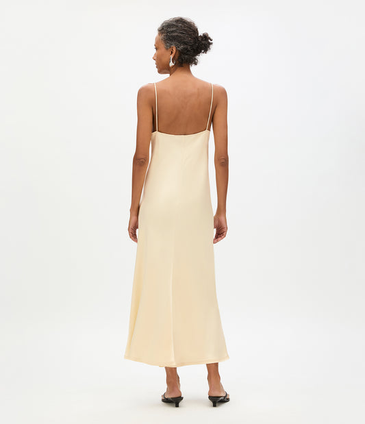 Another Tomorrow Satin Gown in Butter – Satin Women's Dress