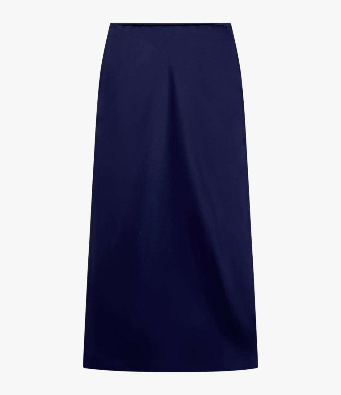Another Tomorrow Satin Skirt in Indigo – Satin Women's Skirt