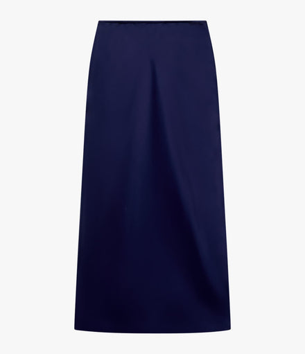 Satin Skirt | Indigo